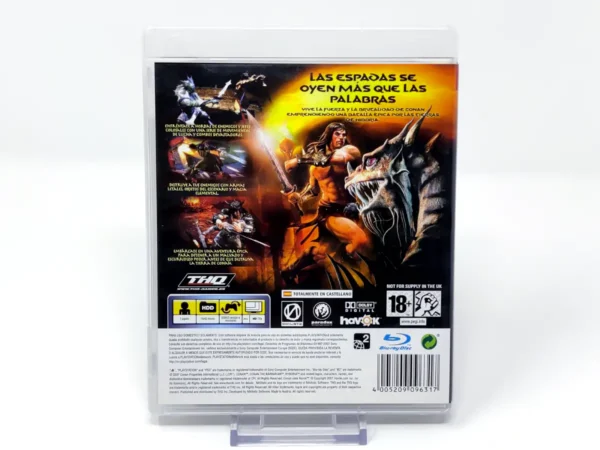 Parte trasera de Conan (ESP) para PlayStation 3, edición PAL España