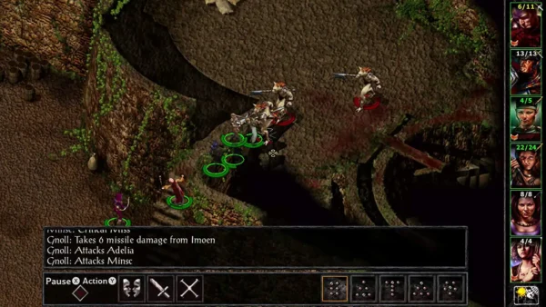 Lateral de la caja de Baldur's Gate and Baldur's Gate II: Enhanced Editions (ESP) para Nintendo Switch