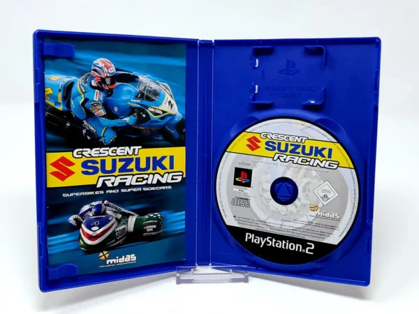 Interior del juego Crescent Suzuki Racing (ESP) para PlayStation 2 con disco y manual