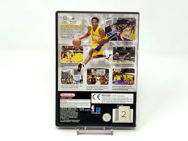 Parte trasera de NBA Courtside 2002 (ESP) para Nintendo GameCube, edición PAL España
