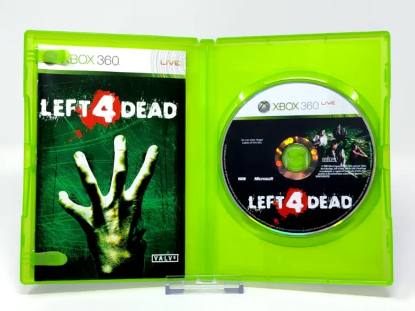 Interior del juego Left 4 Dead (ESP) para XBOX 360 con disco y manual