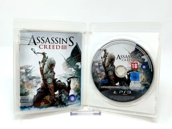 Interior del juego Assassin's Creed III (Edición Especial) (ESP) para PlayStation 3 con disco y manual