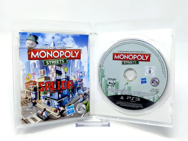 Interior del juego Monopoly Streets (ESP) para PlayStation 3 con disco y manual