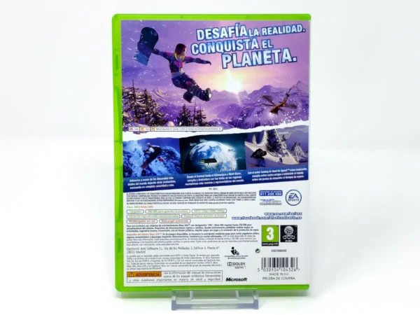 Parte trasera de SSX (ESP) para XBOX 360, edición PAL España