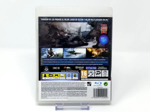 Parte trasera de Battlefield 3 (ESP) (v2) para PlayStation 3, edición PAL España