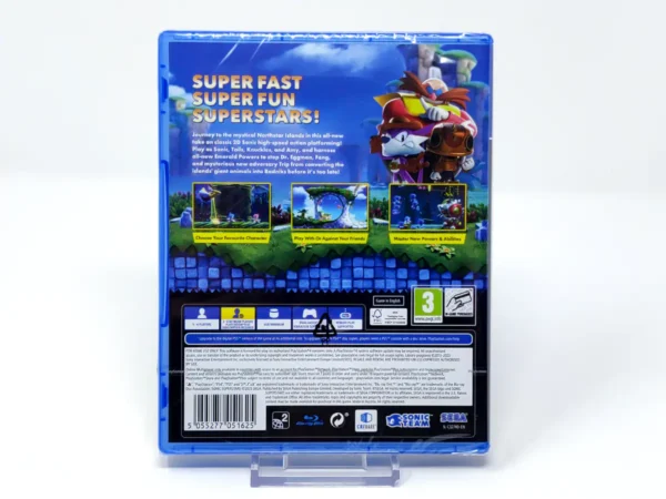 Parte trasera de Sonic Superstars (UK) (Precintado) para PlayStation 4, edición PAL UK