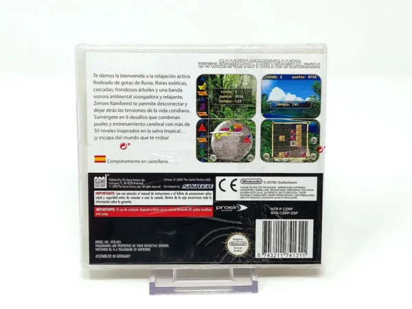 Parte trasera de Zenses: Rainforest (ESP) (Precintado) para Nintendo DS, edición PAL España