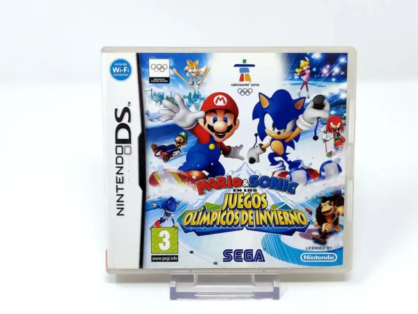 Portada de Mario & Sonic en los Juegos Olímpicos de Invierno (ESP) para Nintendo DS, edición PAL España, de segunda mano