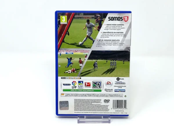 Parte trasera de FIFA 11 (ESP) para PlayStation 2, edición PAL España