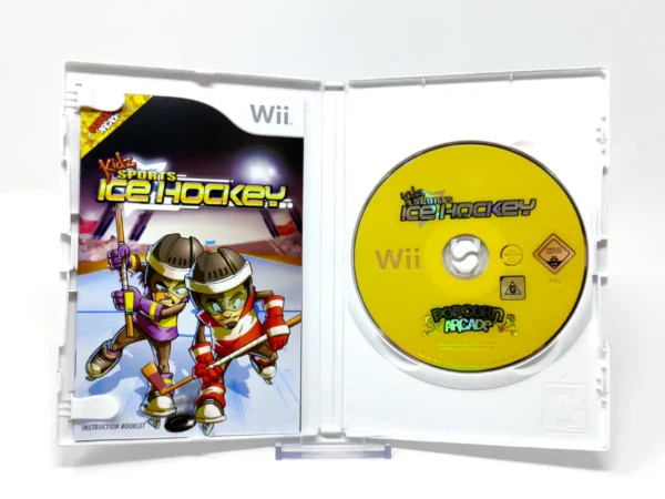 Interior del juego Kidz Sports Ice Hockey (UK) para Nintendo Wii con disco y manual