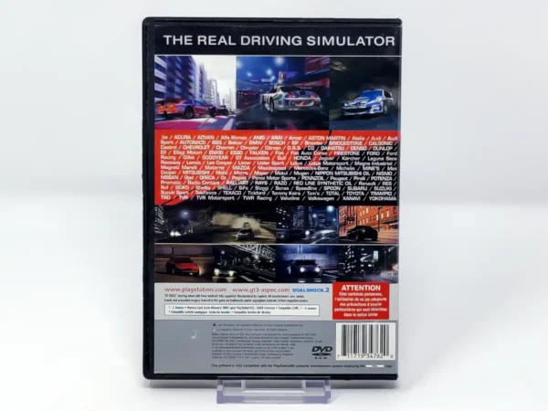 Parte trasera de Gran Turismo 3: A-Spec (FRA) (Platinum) (Rebajado) para PlayStation 2, edición PAL Francia