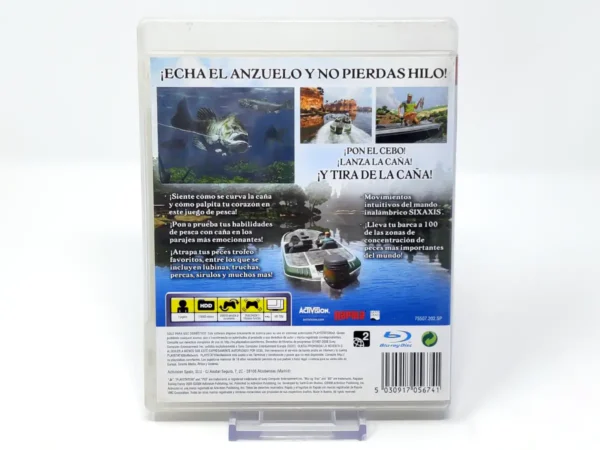 Parte trasera de Rapala Fishing Frenzy 2009 (ESP) para PlayStation 3, edición PAL España