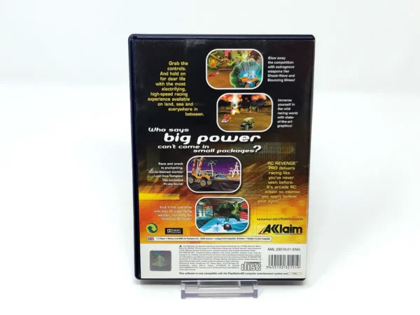 Parte trasera de RC Revenge Pro (UK) para PlayStation 2, edición PAL UK