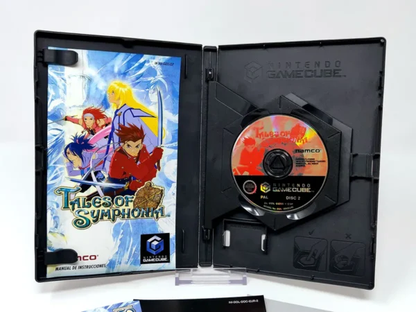 Lateral de la caja de Tales of Symphonia (ESP) para Nintendo GameCube