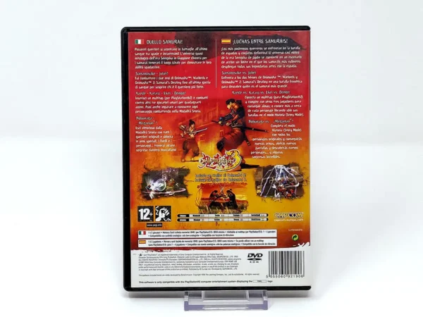 Parte trasera de Onimusha: Blade Warriors (ESP) para PlayStation 2, edición PAL España