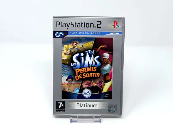 Portada de Les Sims: Permis de Sortir (FRA) (Platinum) para PlayStation 2, edición PAL Francia, de segunda mano