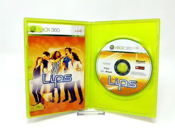Interior del juego Lips (ESP) para XBOX 360 con disco y manual