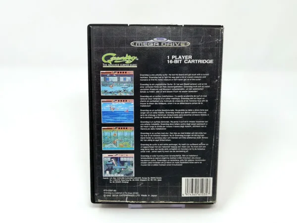 Parte trasera de Greendog: The Beached Surfer Dude! (ESP) (Rebajado) para Sega Mega Drive, edición PAL España