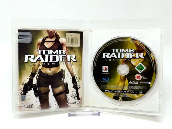 Interior del juego Tomb Raider: Underworld (ESP) (Rebajado) para PlayStation 3 con disco y manual