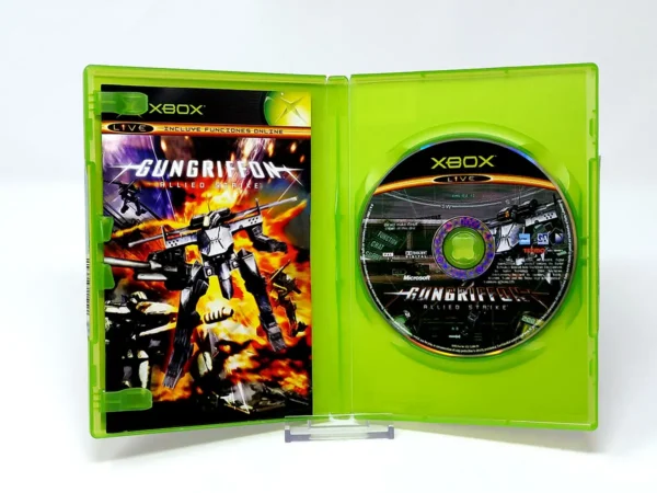 Interior del juego Gungriffon: Allied Strike (ESP) para XBOX con disco y manual
