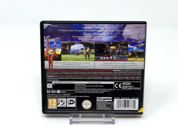 Parte trasera de Xenoblade Chronicles 3D (ESP) para Nintendo 3DS, edición PAL España