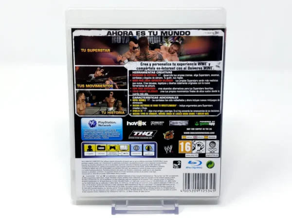 Parte trasera de WWE SmackDown vs. Raw 2010 (ESP) para PlayStation 3, edición PAL España