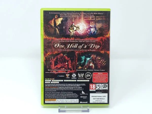 Parte trasera de Shadows of the Damned (EUR) (Promo) para XBOX 360, edición PAL UK