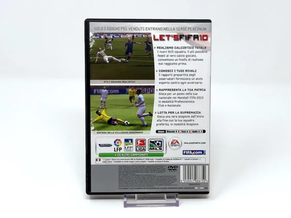 Parte trasera de FIFA 10 (ITA) (Platinum) para PlayStation 2, edición PAL Italia