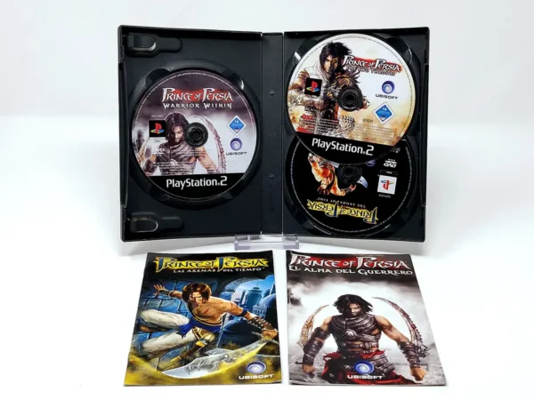 Interior del juego Prince of Persia: Trilogy (ESP) (Incompleto) para PlayStation 2 con disco y manual