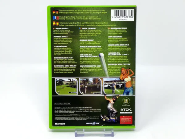 Parte trasera de Outlaw Golf (ESP) para XBOX, edición PAL España