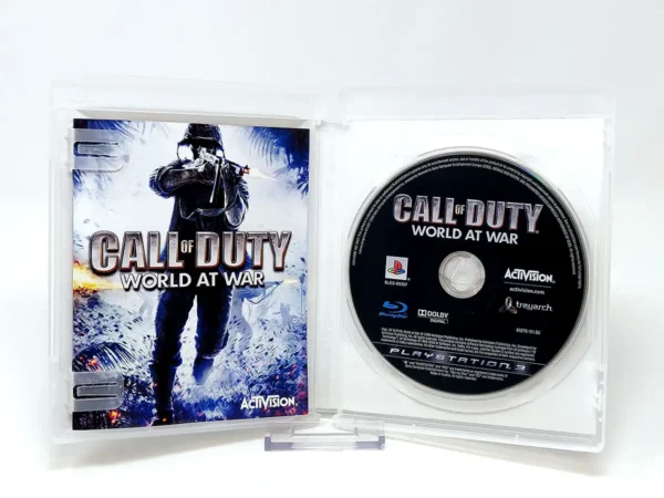 Interior del juego Call of Duty: World at War (ESP) (v2) para PlayStation 3 con disco y manual
