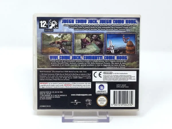 Parte trasera de Peter Jackson's King Kong: The Official Game of the Movie (ESP) para Nintendo DS, edición PAL España