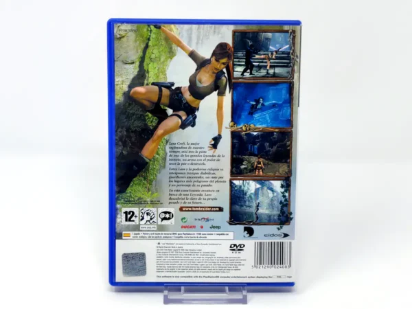 Parte trasera de Lara Croft Tomb Raider: Legend (ESP) para PlayStation 2, edición PAL España