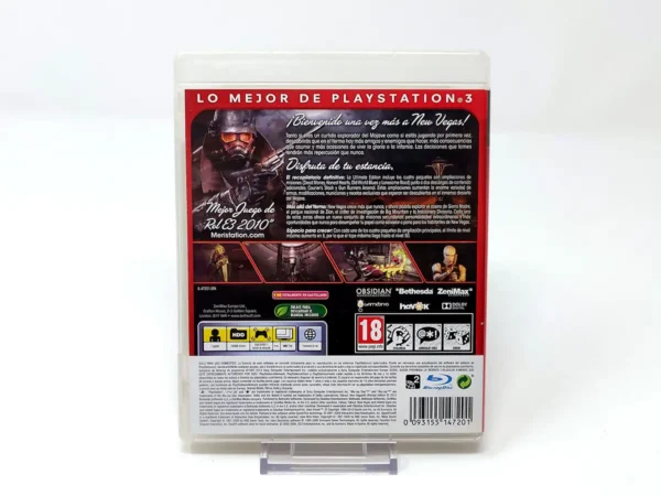 Parte trasera de Fallout: New Vegas: Ultimate Edition (ESP) para PlayStation 3, edición PAL España
