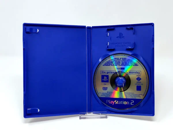 Interior del juego The Getaway: Black Monday (ESP) (Promo) para PlayStation 2 con disco y manual