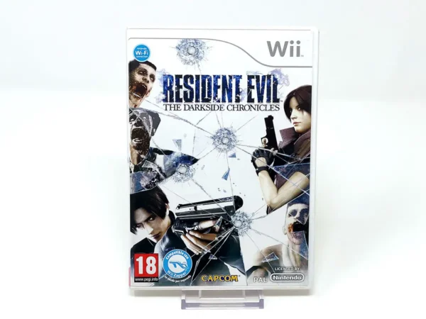Portada de Resident Evil: The Darkside Chronicles (ESP) para Nintendo Wii, edición PAL España, de segunda mano