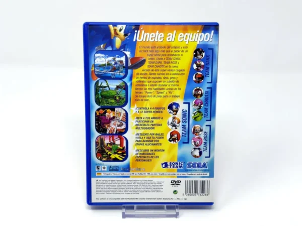 Parte trasera de Sonic Heroes (ESP) (Rebajado) para PlayStation 2, edición PAL España
