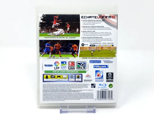 Parte trasera de FIFA 10 (ESP) para PlayStation 3, edición PAL España