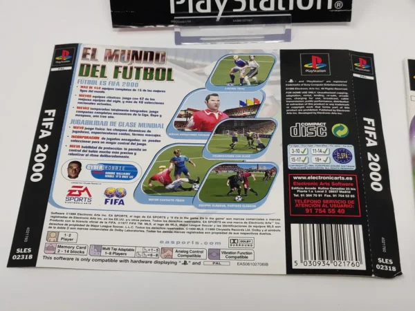 Lateral de la caja de FIFA 2000 (ESP) para PlayStation 1