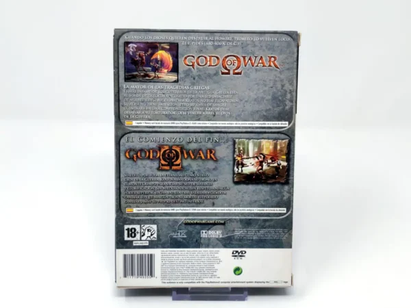 Parte trasera de God of War Collection (ESP) para PlayStation 2, edición PAL España