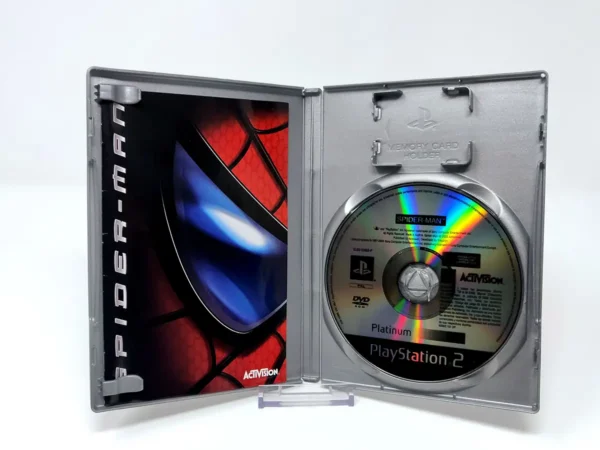 Interior del juego Spider-Man (ESP) (Platinum) para PlayStation 2 con disco y manual