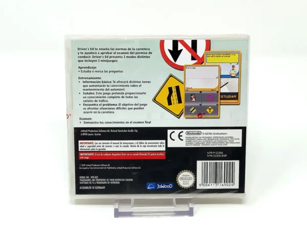 Parte trasera de CNAE Aprende con Nosotros: Driver's Ed (ESP) (Precintado) para Nintendo DS, edición PAL España