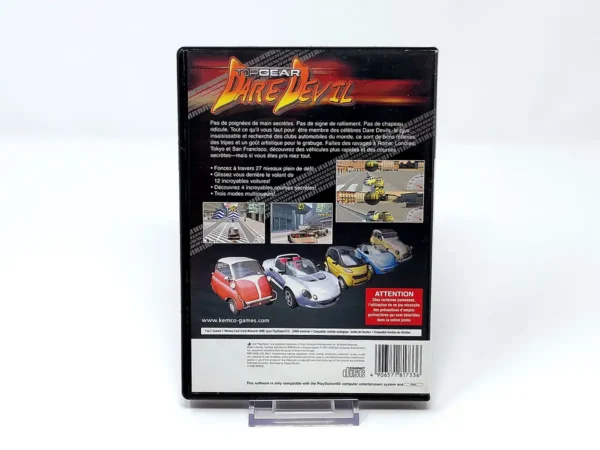 Parte trasera de Top Gear Dare Devil (FRA) para PlayStation 2, edición PAL Francia