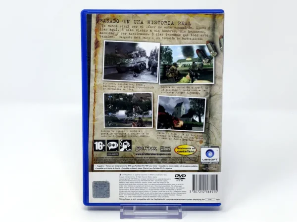 Parte trasera de Brothers in Arms: Road to Hill 30 (ESP) para PlayStation 2, edición PAL España