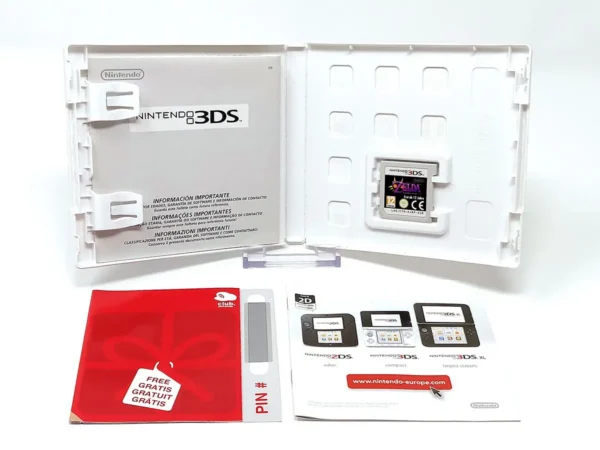 Interior del juego The Legend of Zelda: Majora's Mask 3D (ESP) para Nintendo 3DS con disco y manual