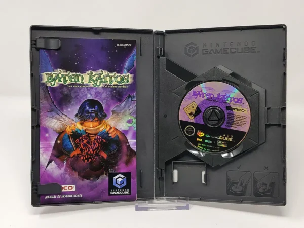 Lateral de la caja de Baten Kaitos: Las Alas Eternas y el Océano Perdido (ESP) para Nintendo GameCube