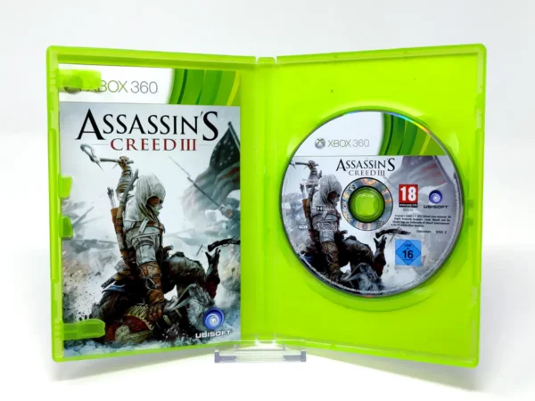 Interior del juego Assassin's Creed III (ESP) para XBOX 360 con disco y manual