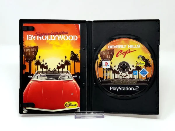 Interior del juego Superdetective en Hollywood (ESP) para PlayStation 2 con disco y manual
