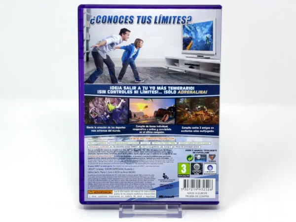 Parte trasera de Motionsports Adrenaline (ESP) para XBOX 360, edición PAL España