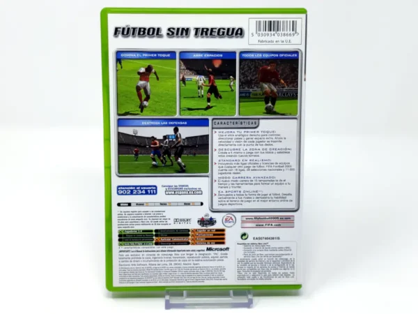 Parte trasera de FIFA Football 2005 (ESP) para XBOX, edición PAL España